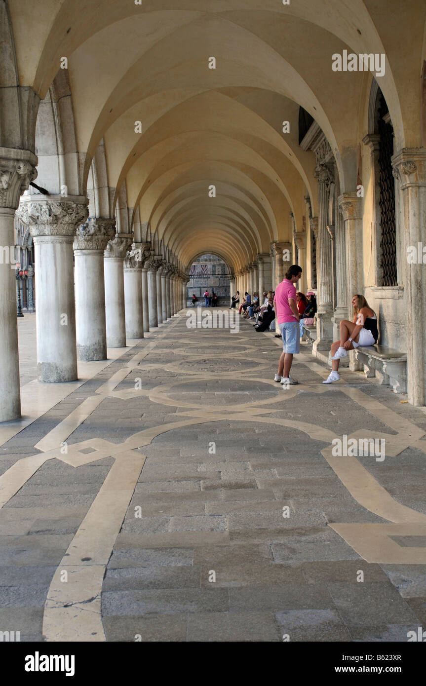 Archway of the Palazzo Ducale di Venezia Palace, Venice, Italy, Europe Stock Photo