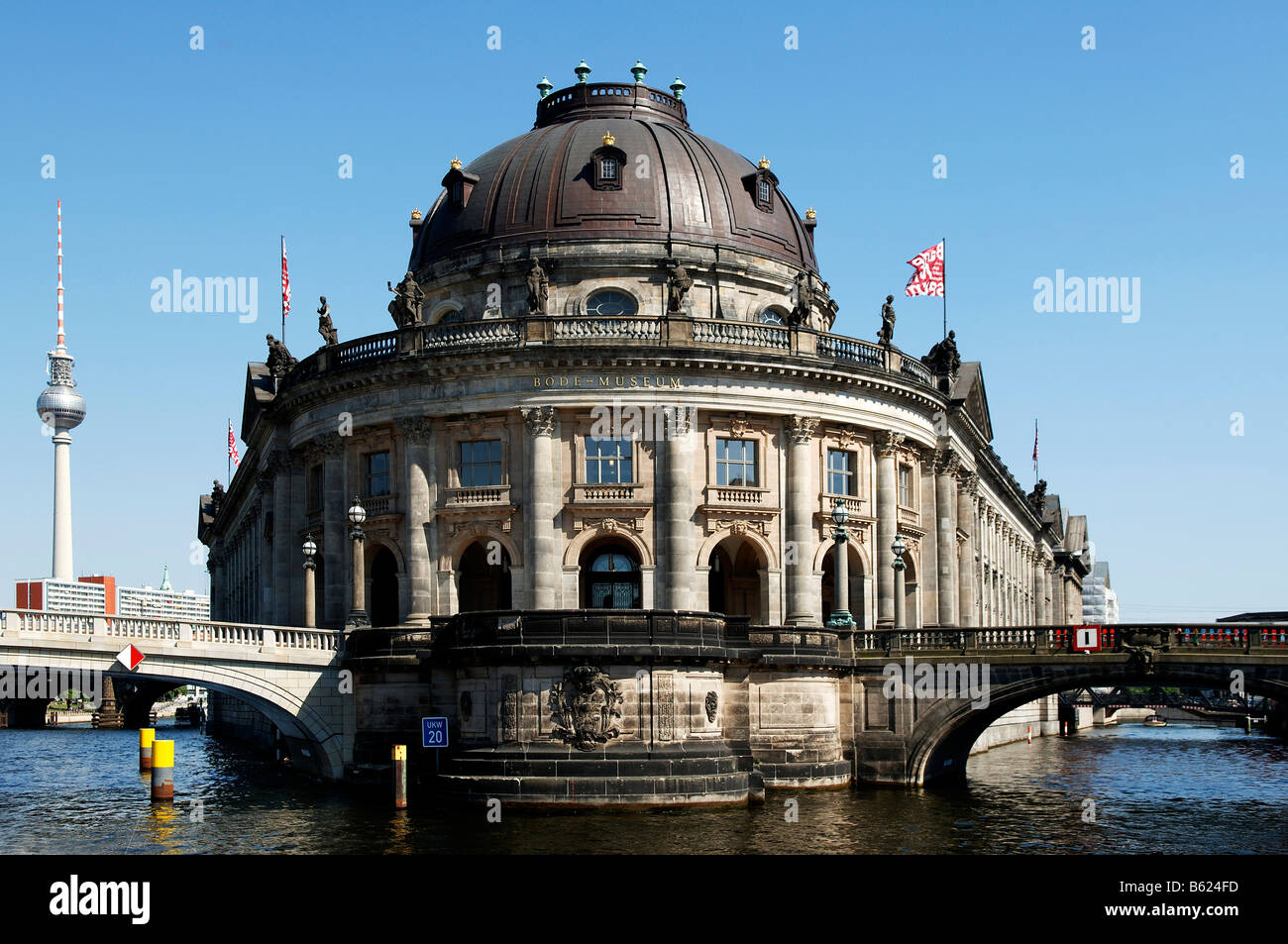 Bode Museum and television tower, Berlin, Germany, Europe Stock Photo