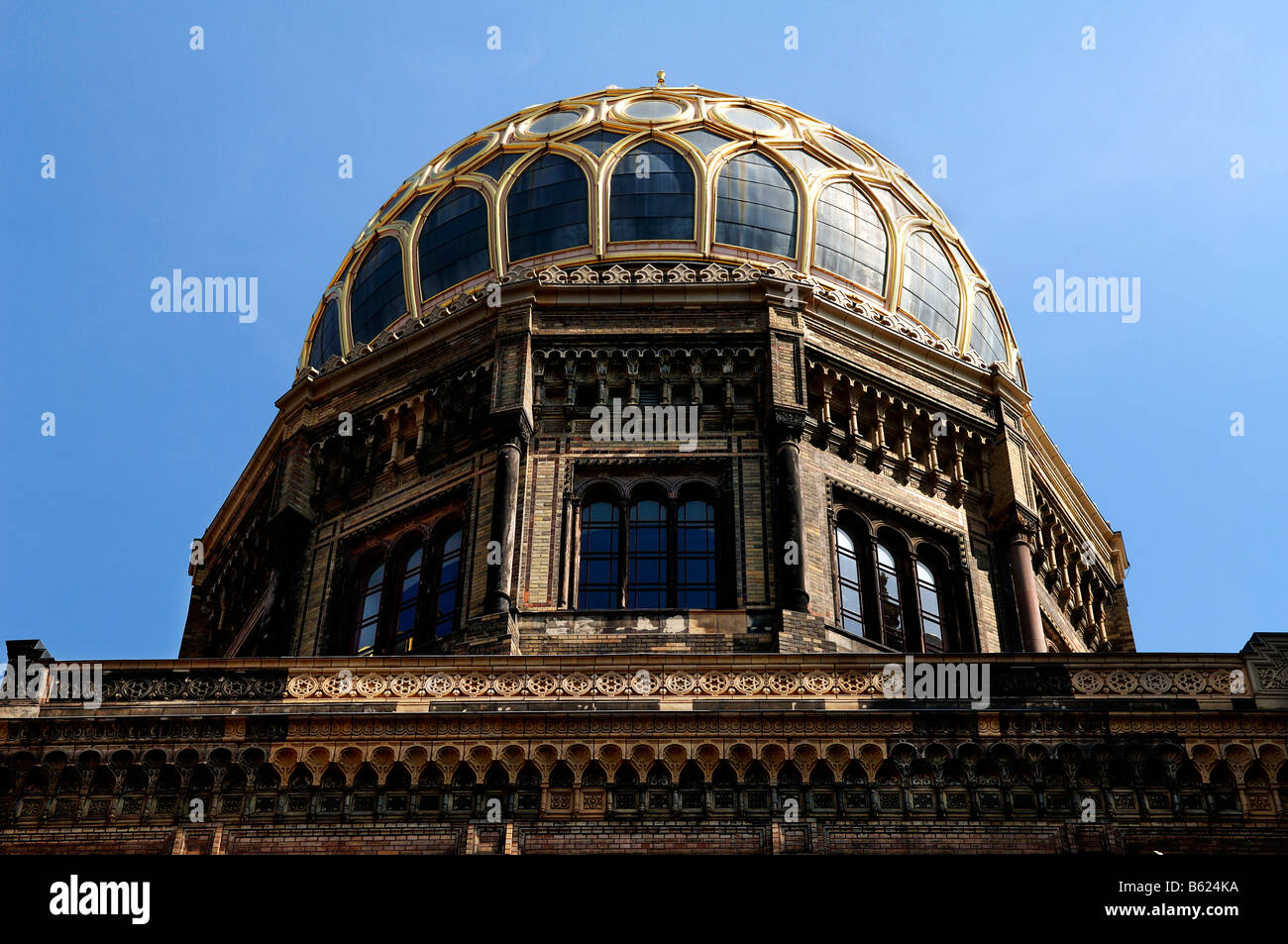 Main dome of a Jewish Synagogue, Berlin, Germany, Europe Stock Photo