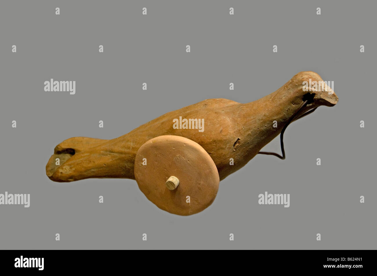 Dove on wheels 5th century BC toys playthings toy plaything  Athens Greece Greek Stock Photo