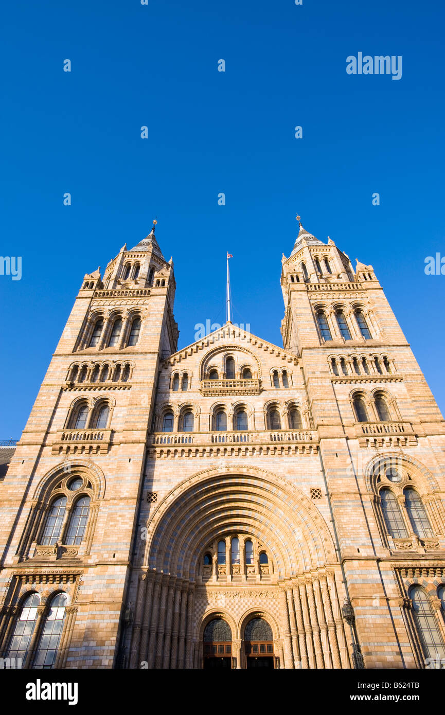 Front facade of Natural History Museum London United Kingdom Stock Photo