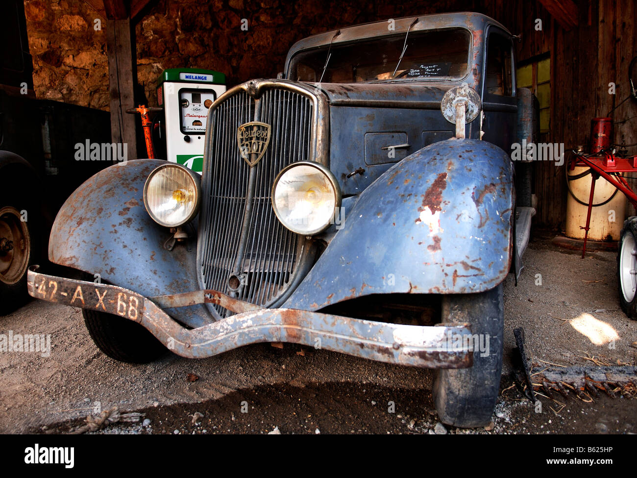 Peugeot 301 from 1922, eco-museum, Ungersheim, Alsace, France, Europe Stock Photo