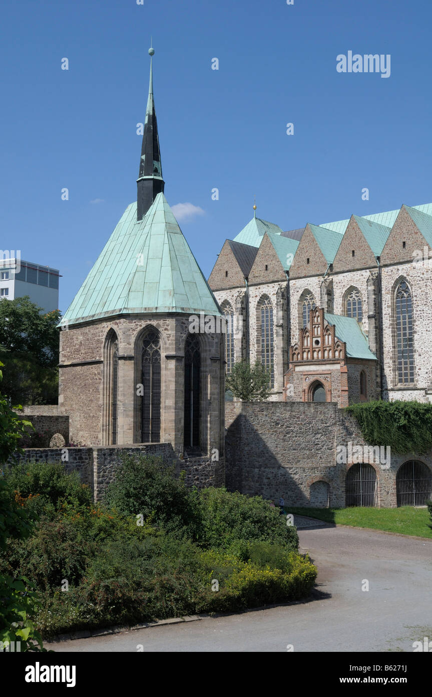 Magdalenekapelle Chapel and the parish church of St Petri, Magdeburg, Saxony-Anhalt, Germany, Europe Stock Photo