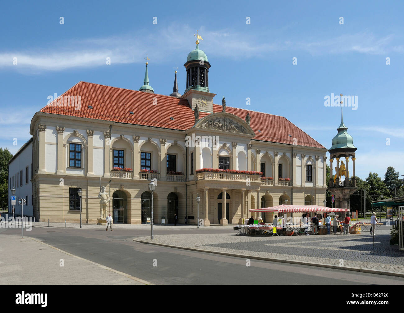 The old townhall, Magdeburger Reiter, market, Magdeburg, Saxony-Anhalt, Germany, Europe Stock Photo