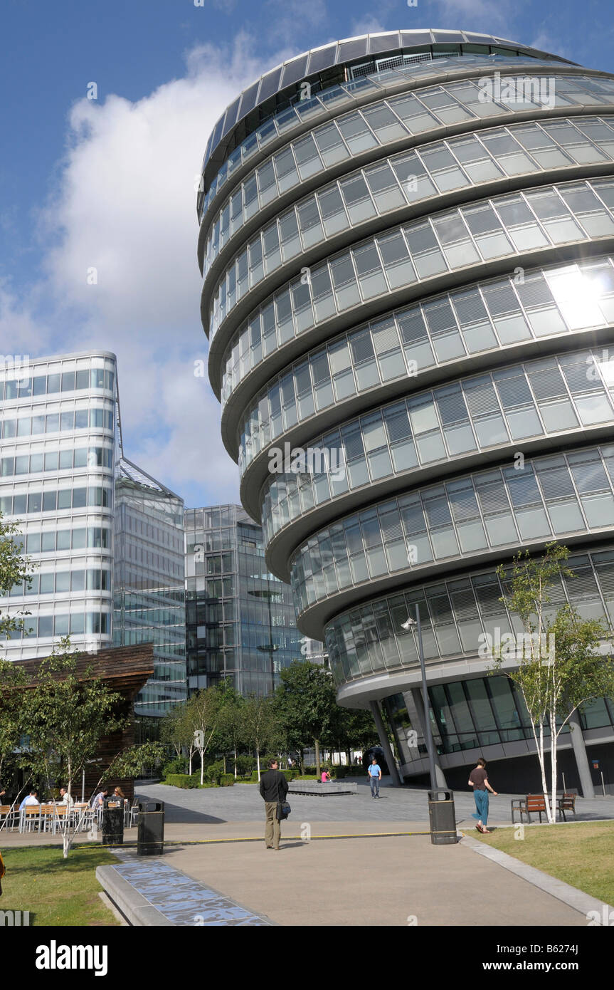 City Hall, office blocks, London, Great Britain, Europe Stock Photo