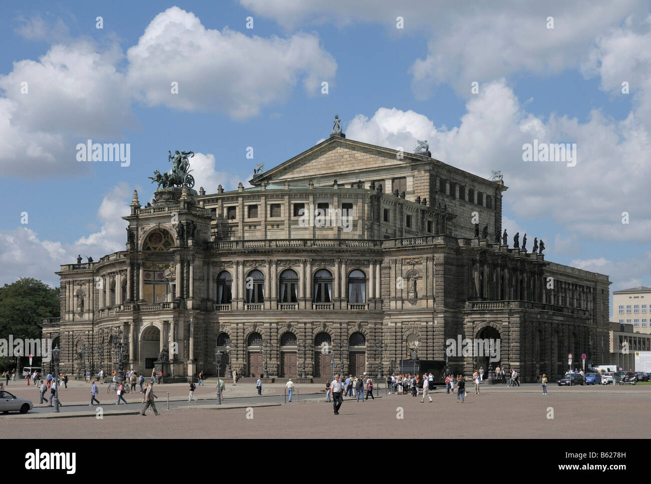 Semperoper, opera house, Dresden, Saxony, Germany, Europe Stock Photo