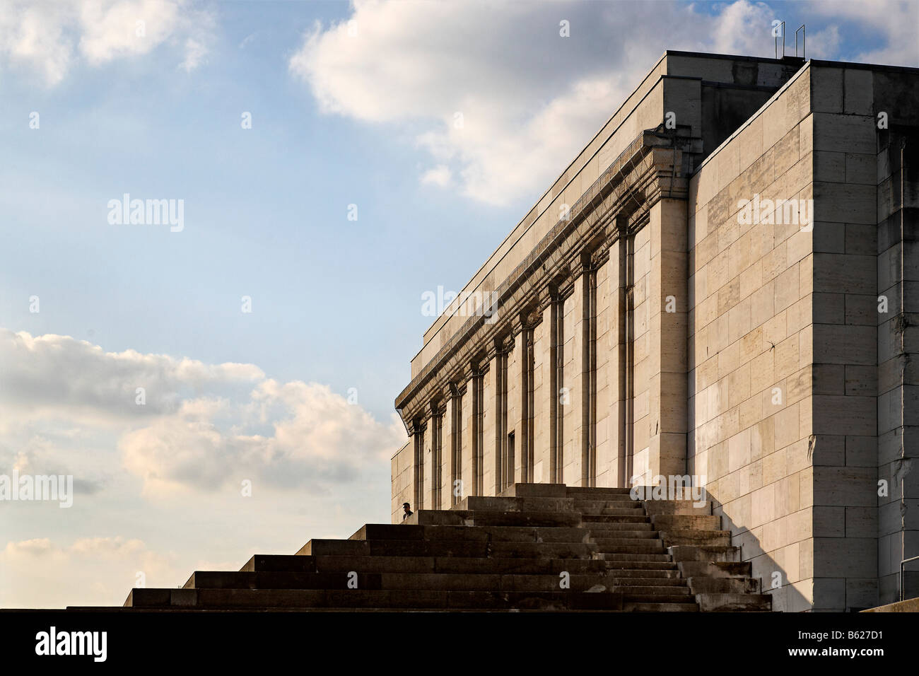 Zeppelin terrace, Nazi party rally grounds, architect Albert Speer, Nuremberg, Middle Franconia, Bavaria, Germany, Europe Stock Photo