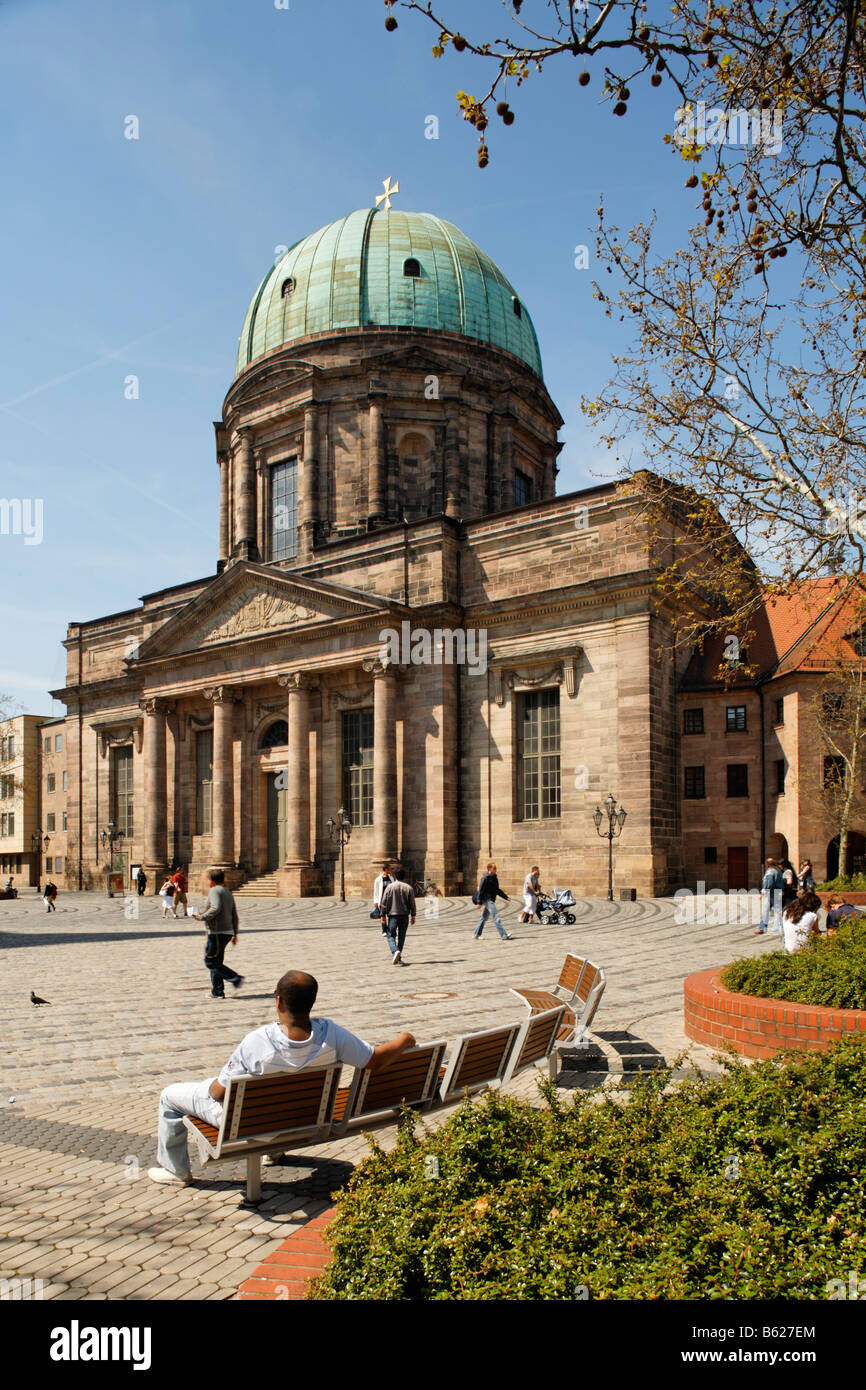 St Elisabeth Church, Classicism, dome, Nuremberg, Middle Franconia, Bavaria, Germany, Europe Stock Photo