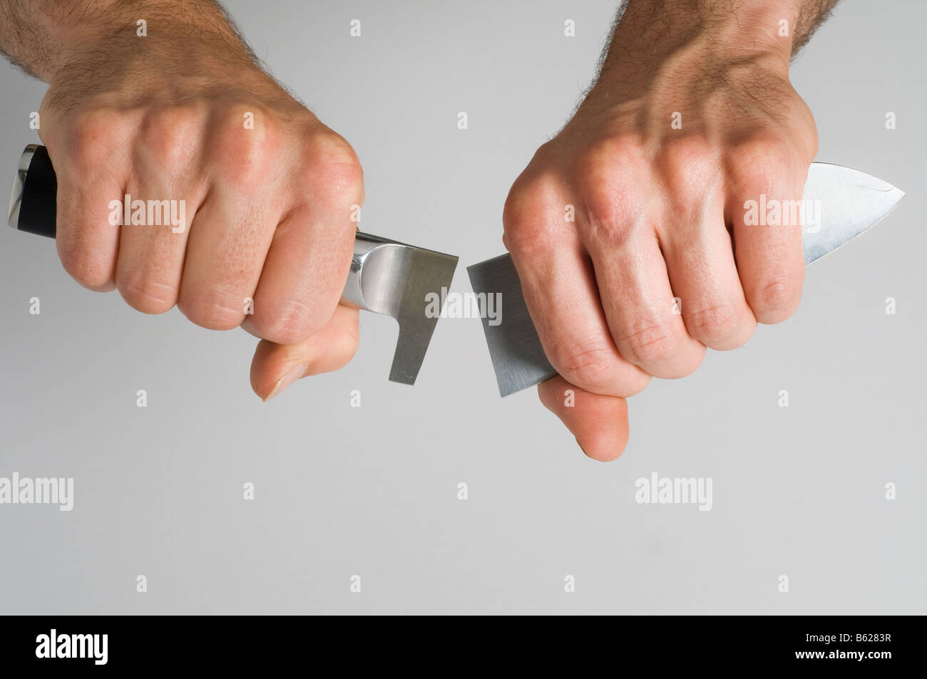 broken kitchen knife Stock Photo Alamy