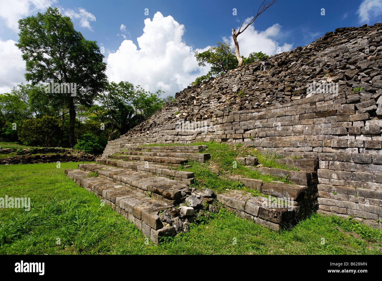 Lubaantun Mayan ruins, buildings without cement, Punta Gorda, Belize, Central America, Caribbean Stock Photo