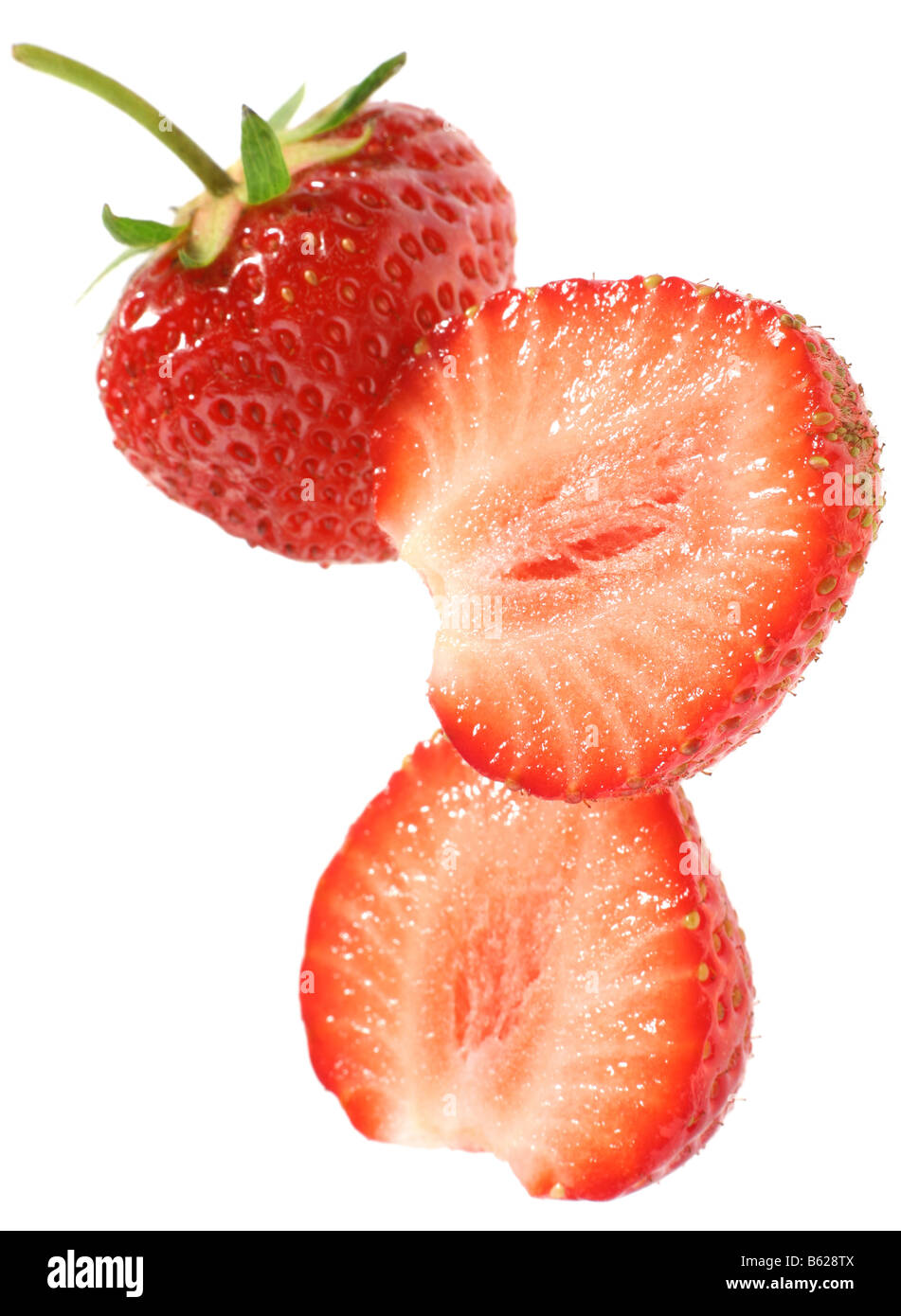 Strawberry fresh fruit isolated on white background Stock Photo - Alamy