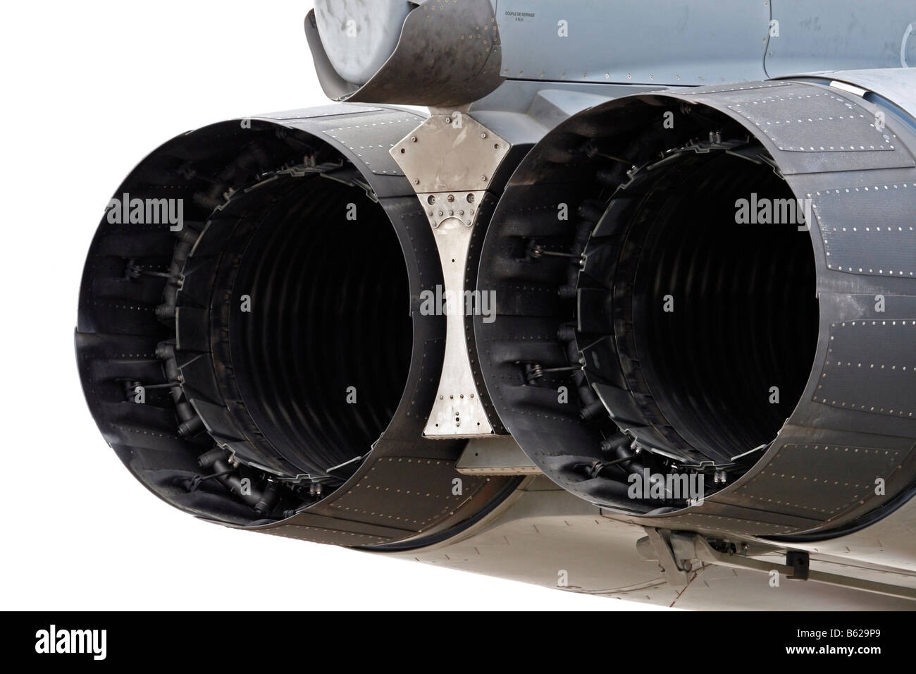 Engines, afterburners, fighter plane, military Stock Photo