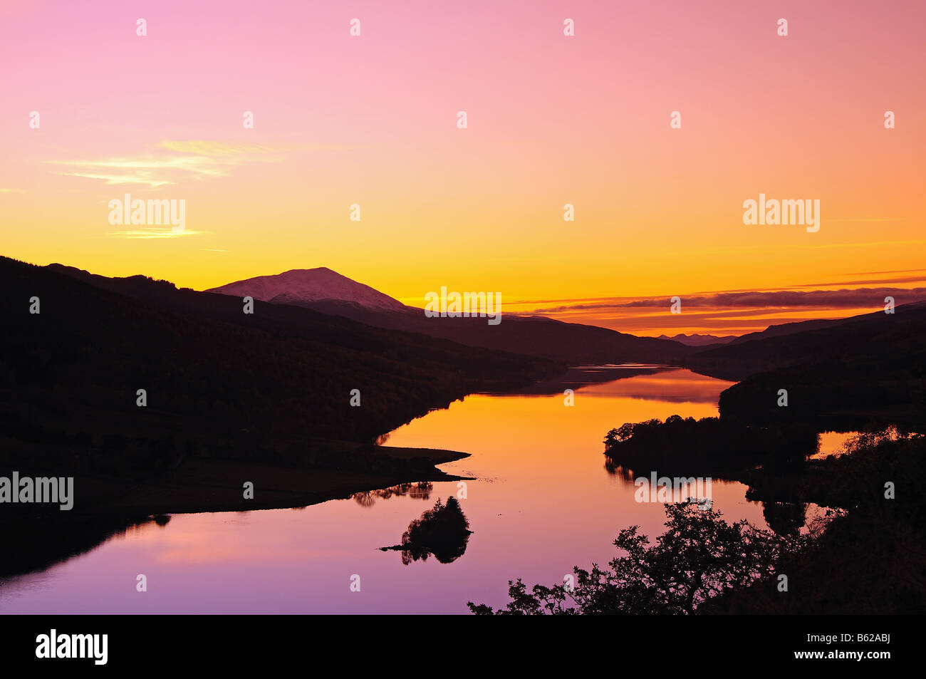 Queens View Loch Tummel Perthshire Scotland UK Stock Photo