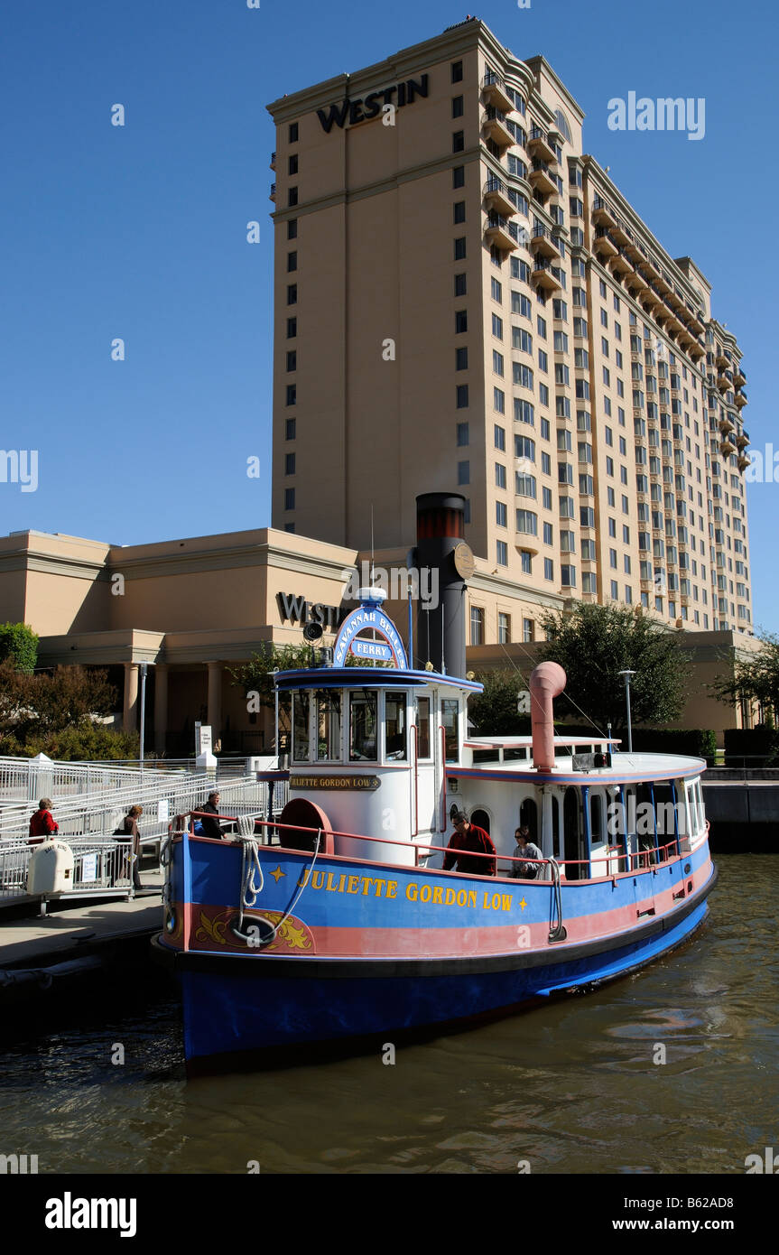Passenger ferry on Savannah River America USA Stock Photo Alamy