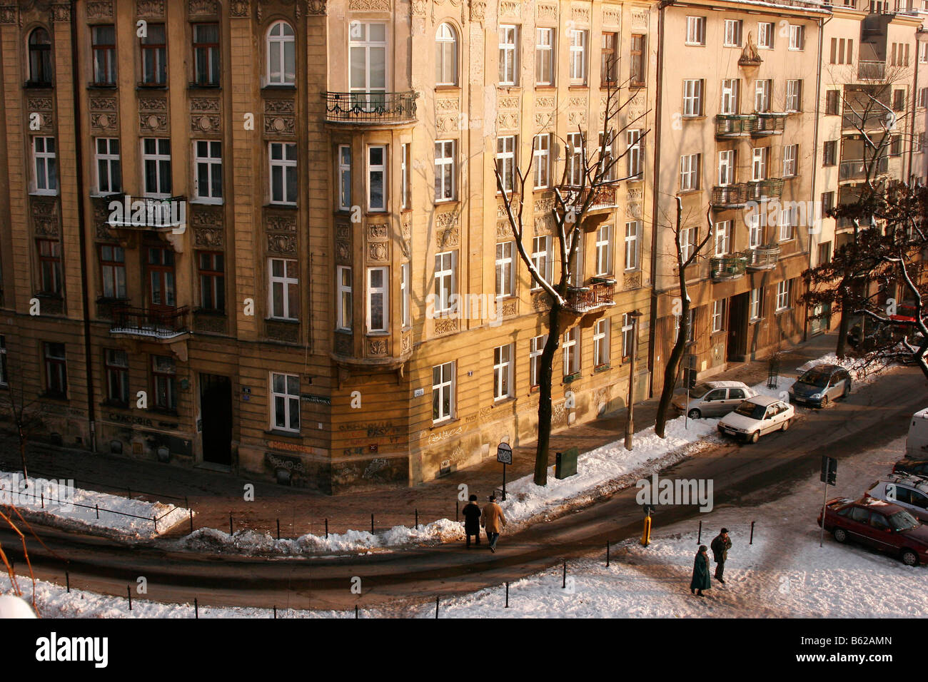 Apartment buildings in the historic centre of Krakow, Poland, Europe