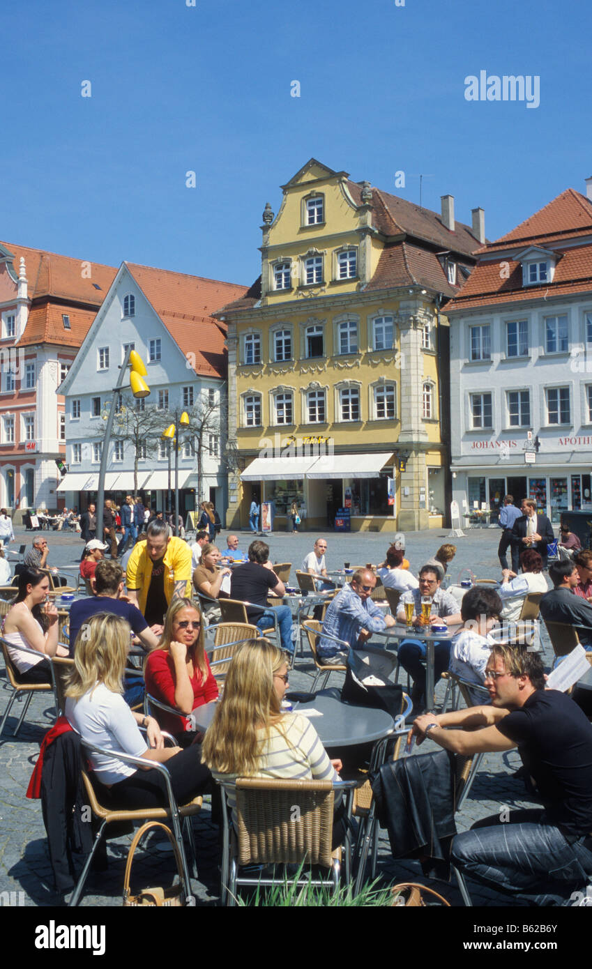 Cafe Bistro am Markt, Market Place, Schwaebisch Gmuend, Swabian Alb, Baden  Wurttemberg, Germany Stock Photo - Alamy