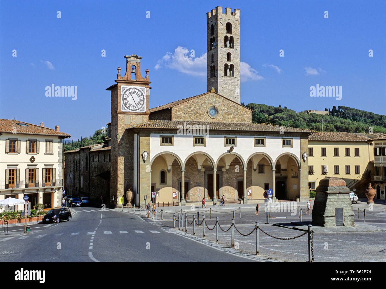 Parish church, Buondelmonti Square, Impruneta, Chianti, Florence, Firenze, Tuscany, Italy, Europe Stock Photo
