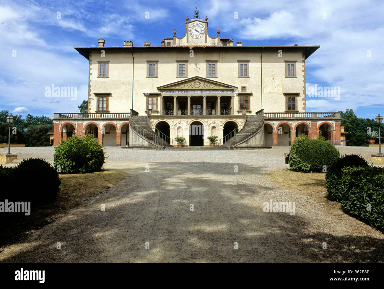 Villa Medici, Poggio a Caiano, Prato Province, Tuscany, Italy, Europe Stock Photo