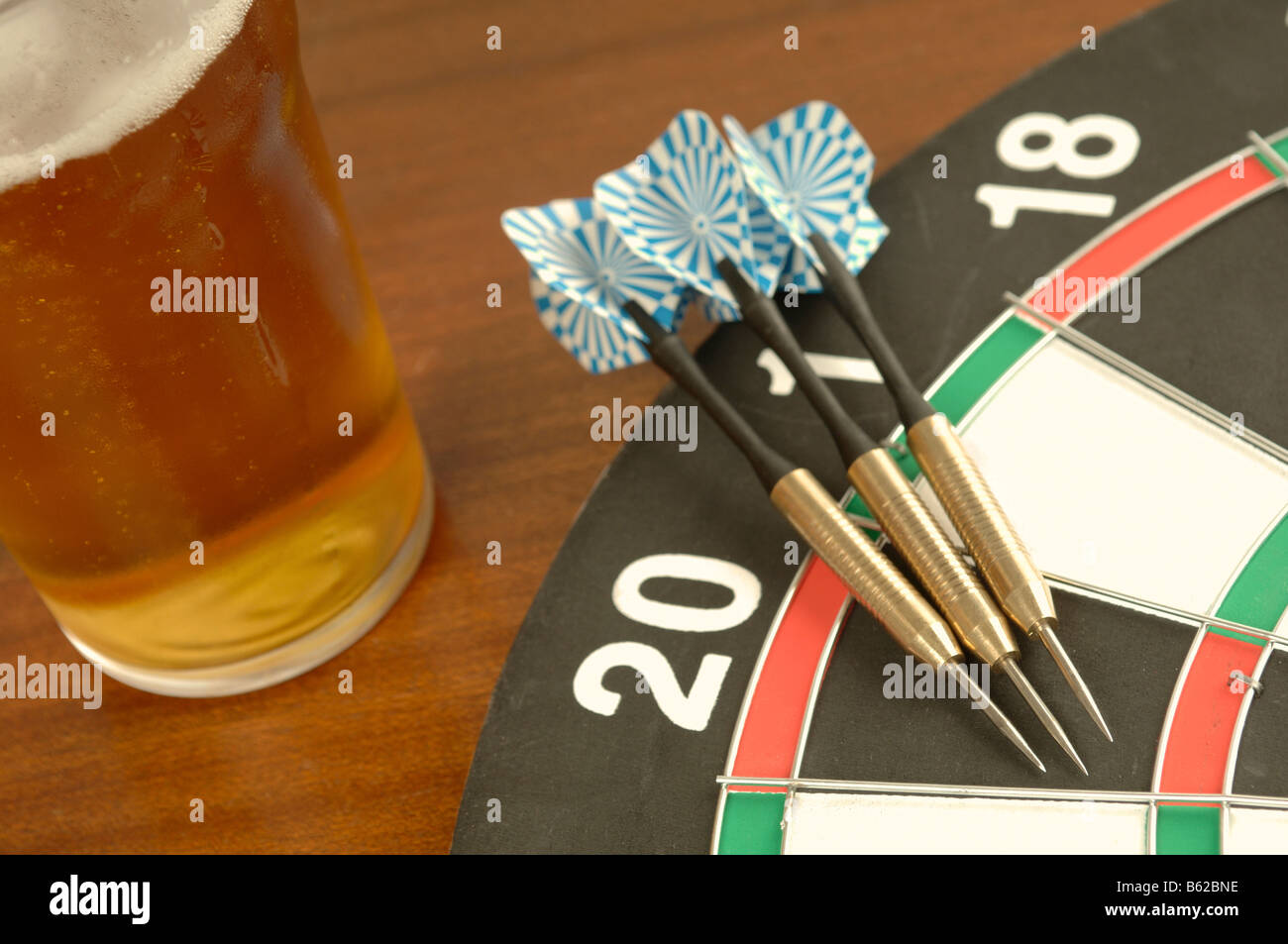 a selection of pub games including darts and dominoes Stock Photo Alamy