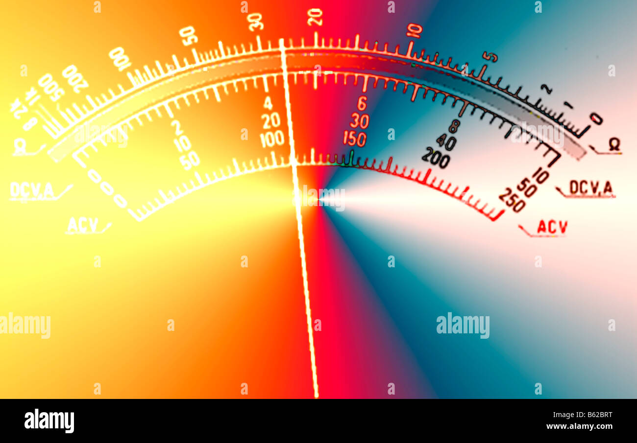 electronic gauge diagram digitally altered Stock Photo Alamy