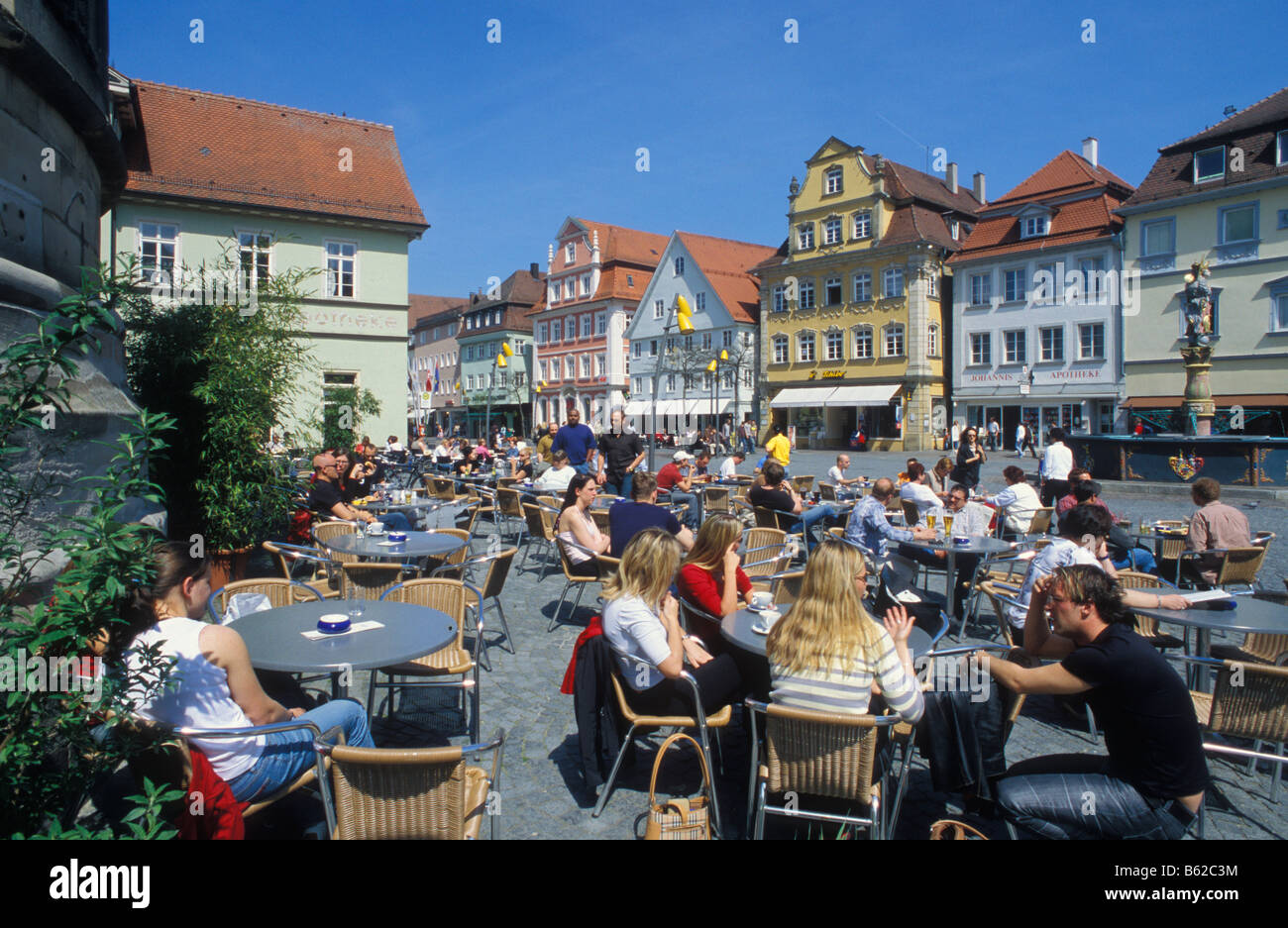 Cafe Bistro am Markt, Market Place, Schwaebisch Gmuend, Swabian Alb