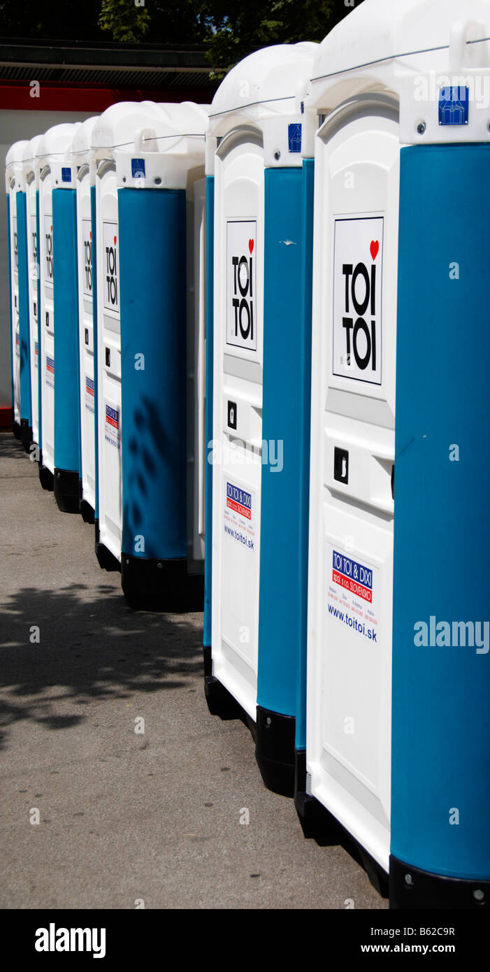 Portable toilets Stock Photo
