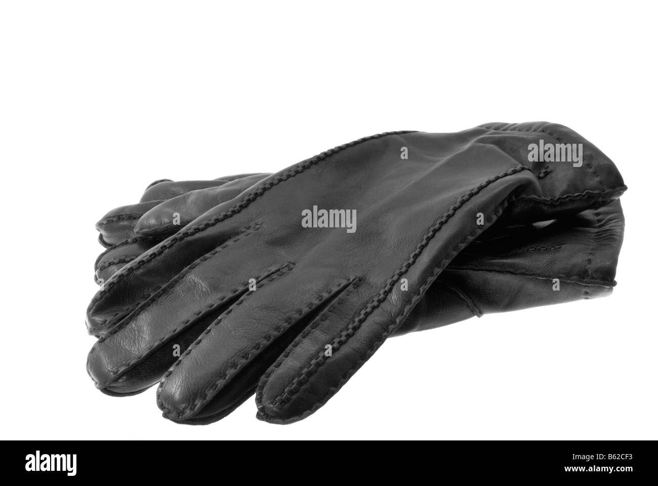 Black leather gloves Black and White Stock Photos & Images - Alamy