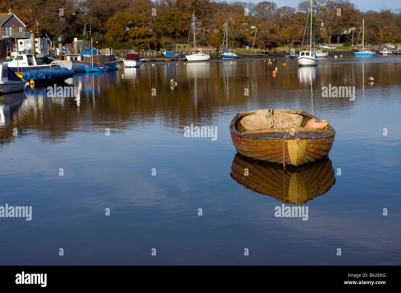 Boat, Wooton Creek, Isle of Wight, England, UK, GB. Stock Photo