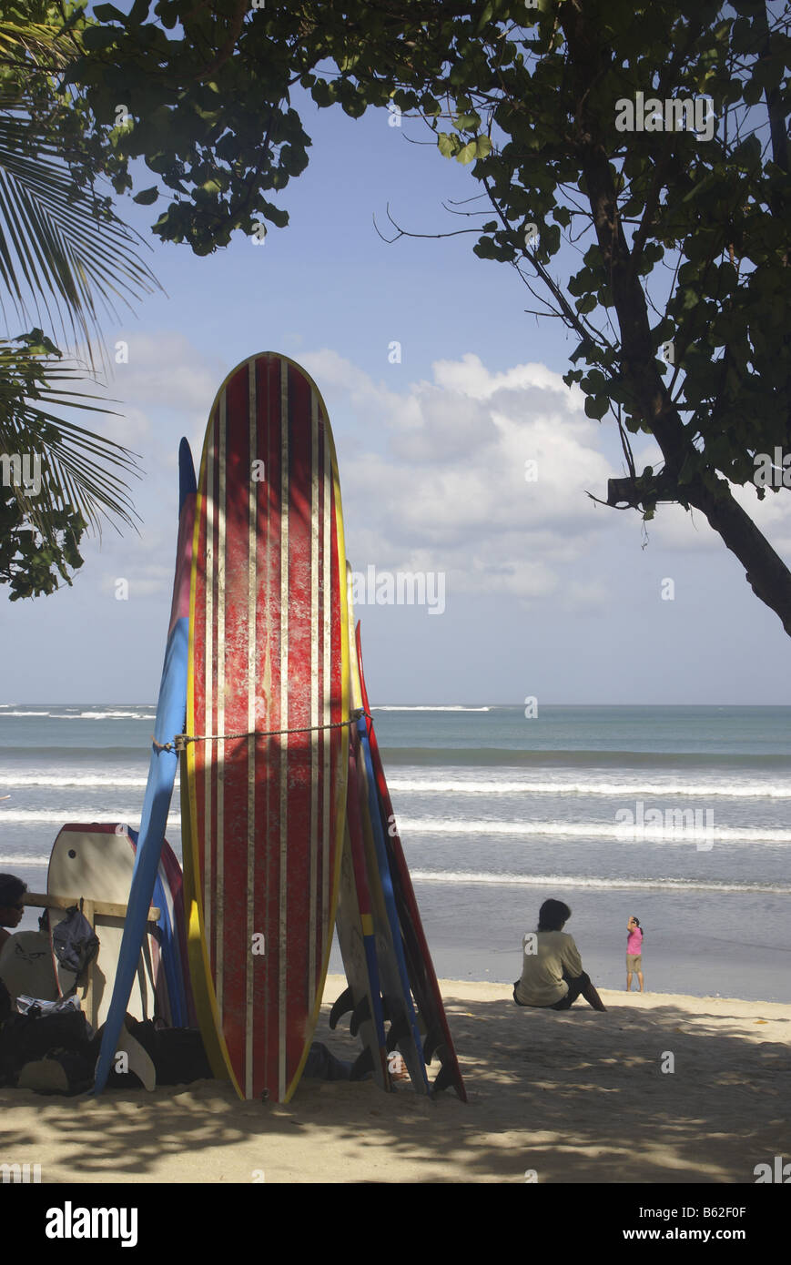 Surfboards on the beach at Kuta, Bali Stock Photo Alamy