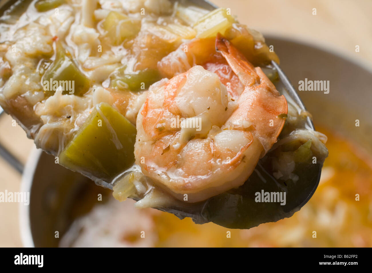 Shrimp Gumbo Stock Photo