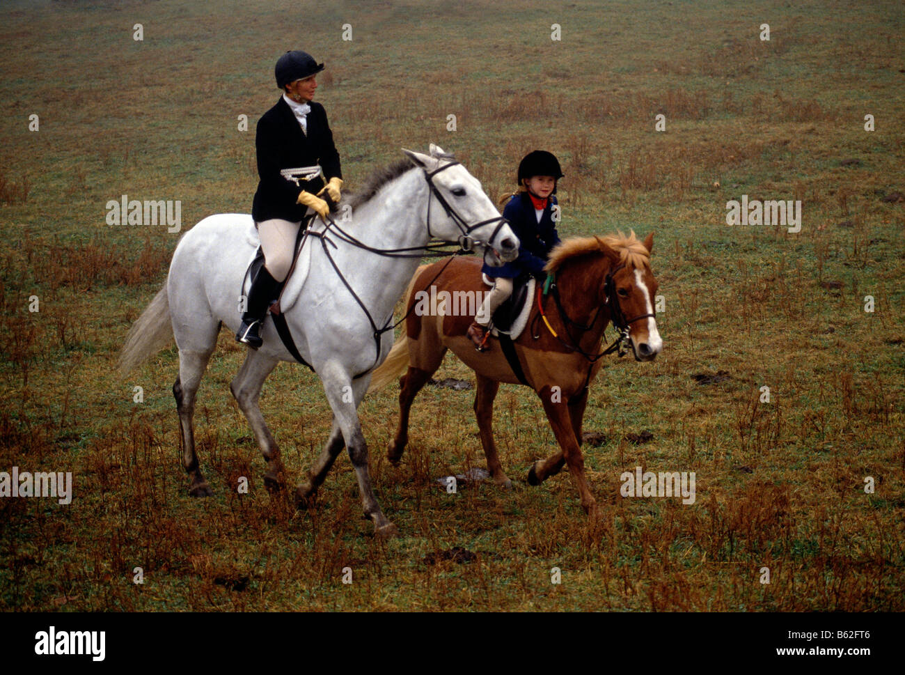 FOX HUNTING ON HORSEBACK, RUNNYMEADE FARM, CHESTER COUNTY, PENNSYLVANIA