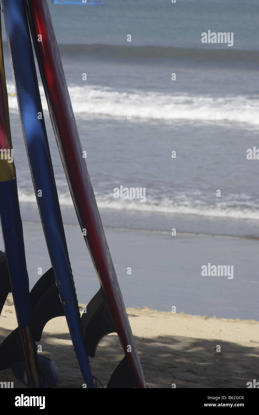 Surfboards on the beach at Kuta, Bali Stock Photo Alamy