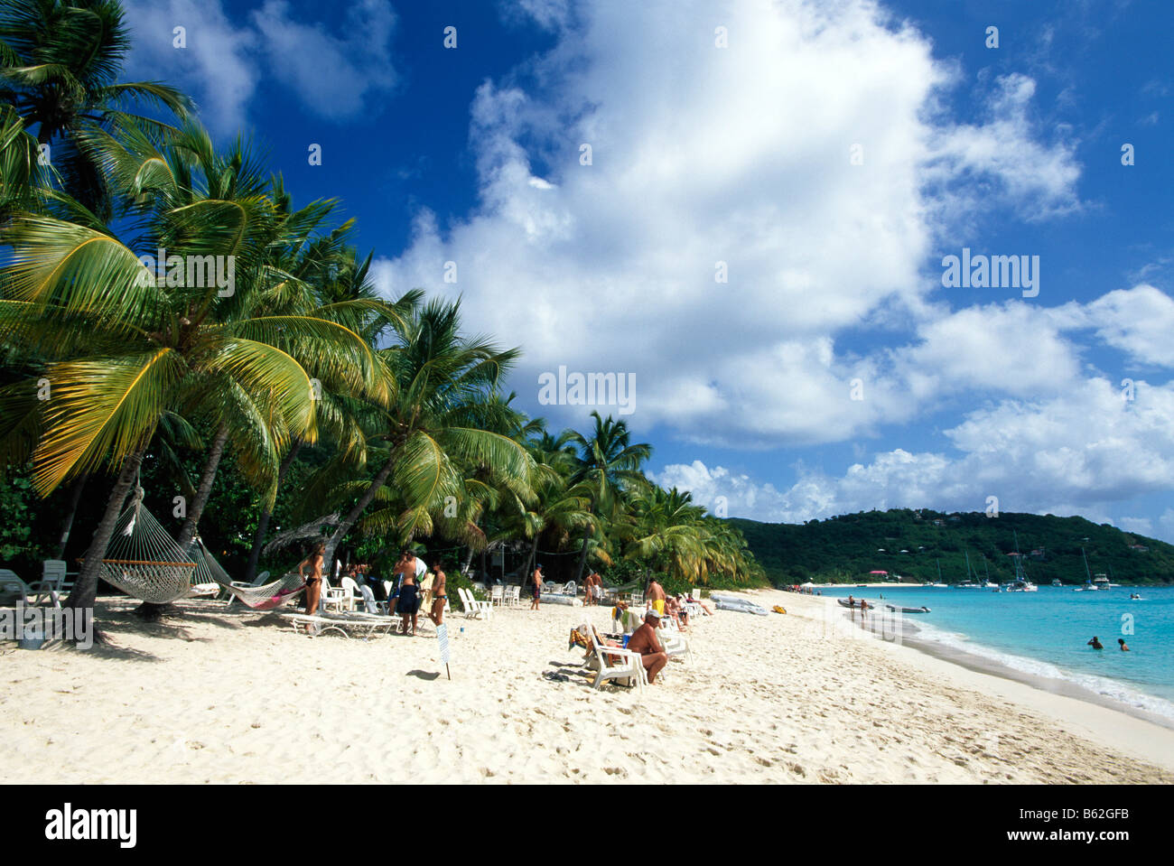 White Bay Jost Van Dyke Island British Virgin Islands Caribbean Stock Photo