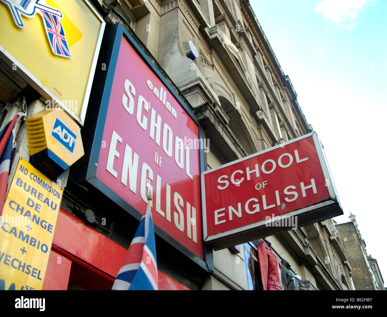 School of English, Oxford Street, London Stock Photo
