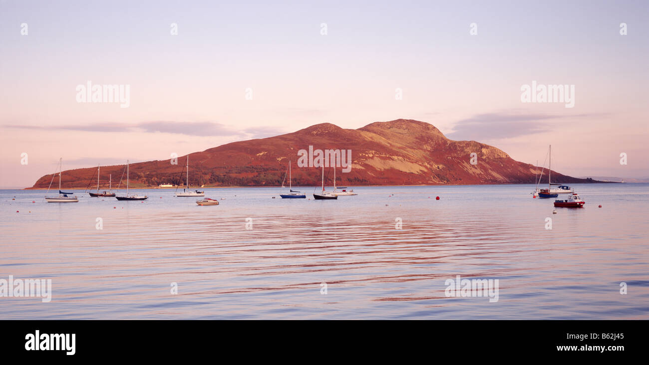 Holy Island Isle off Arran, North Ayrshire, Scotland, UK.  Viewed across Lamlash Bay. Stock Photo