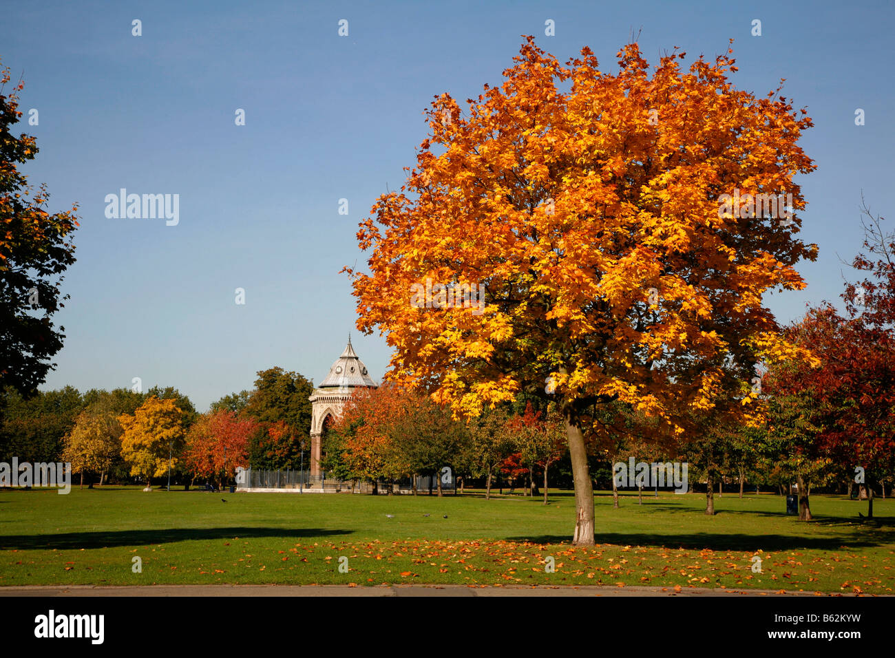 Burdett Court Memorial Fountain in Victoria Park in Hackney, London