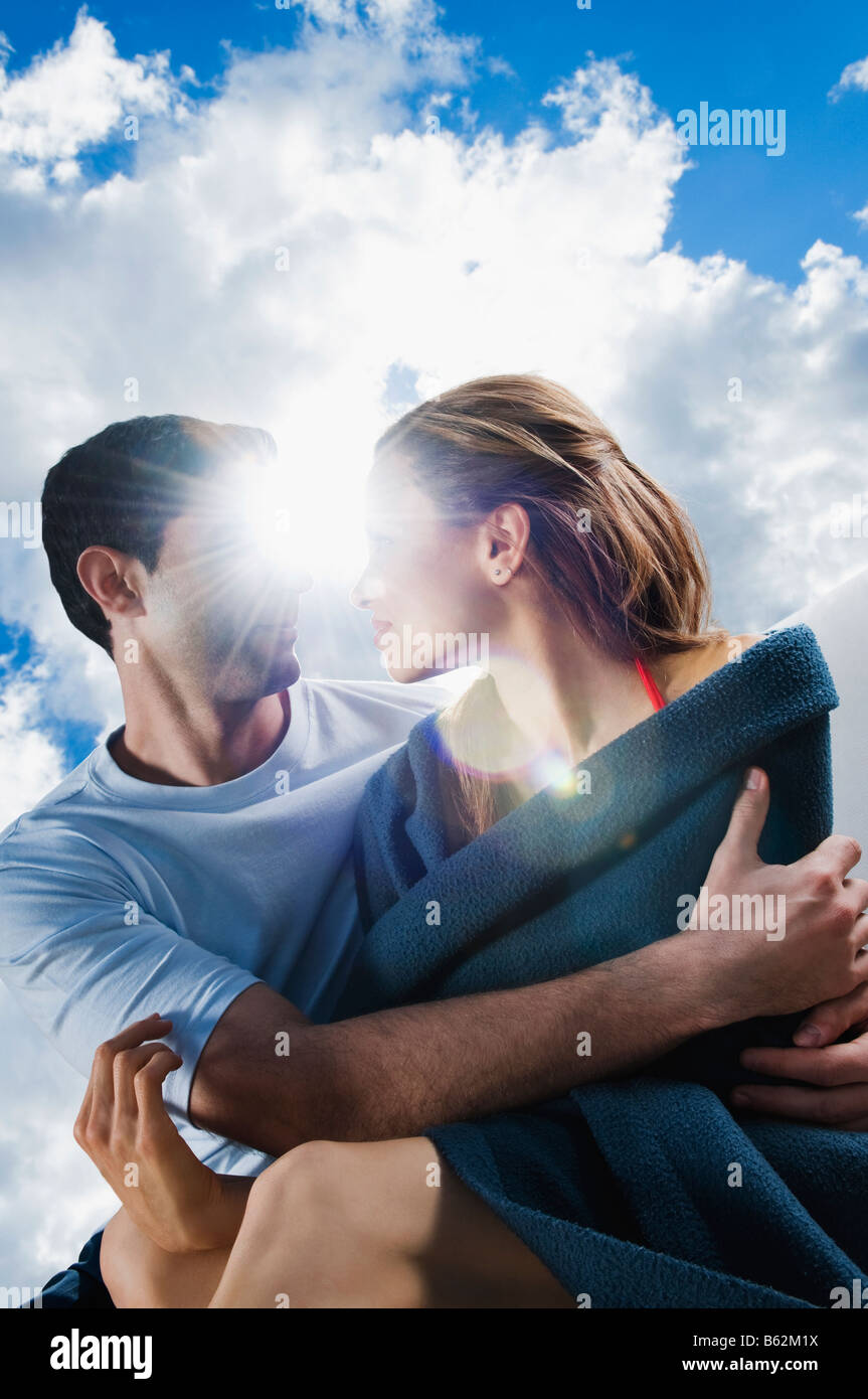 Mid adult couple romancing Stock Photo - Alamy