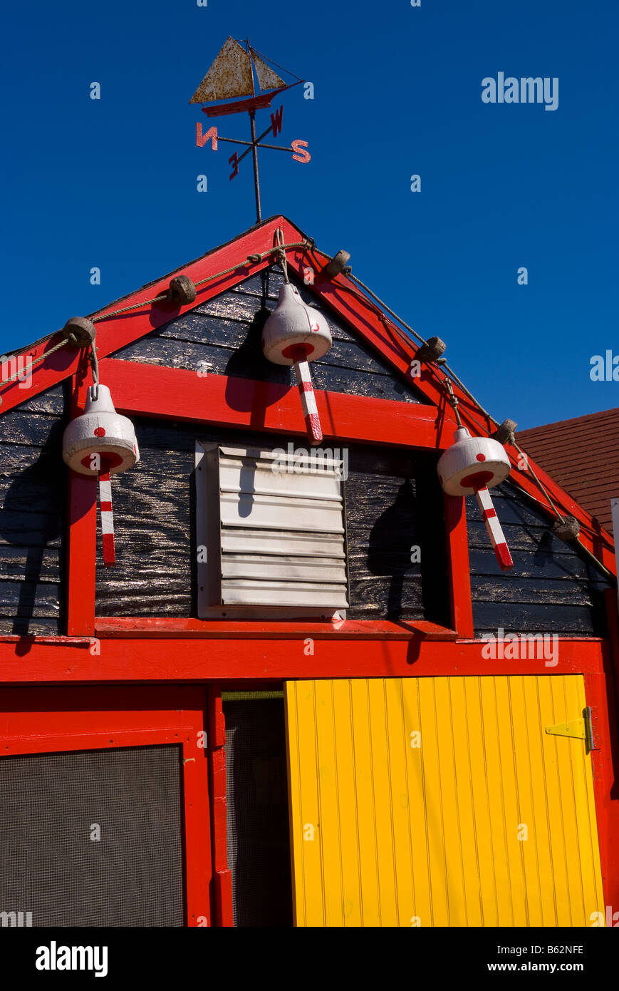 Famous Nunans Lobster Hut red and yellow colorful restaurant