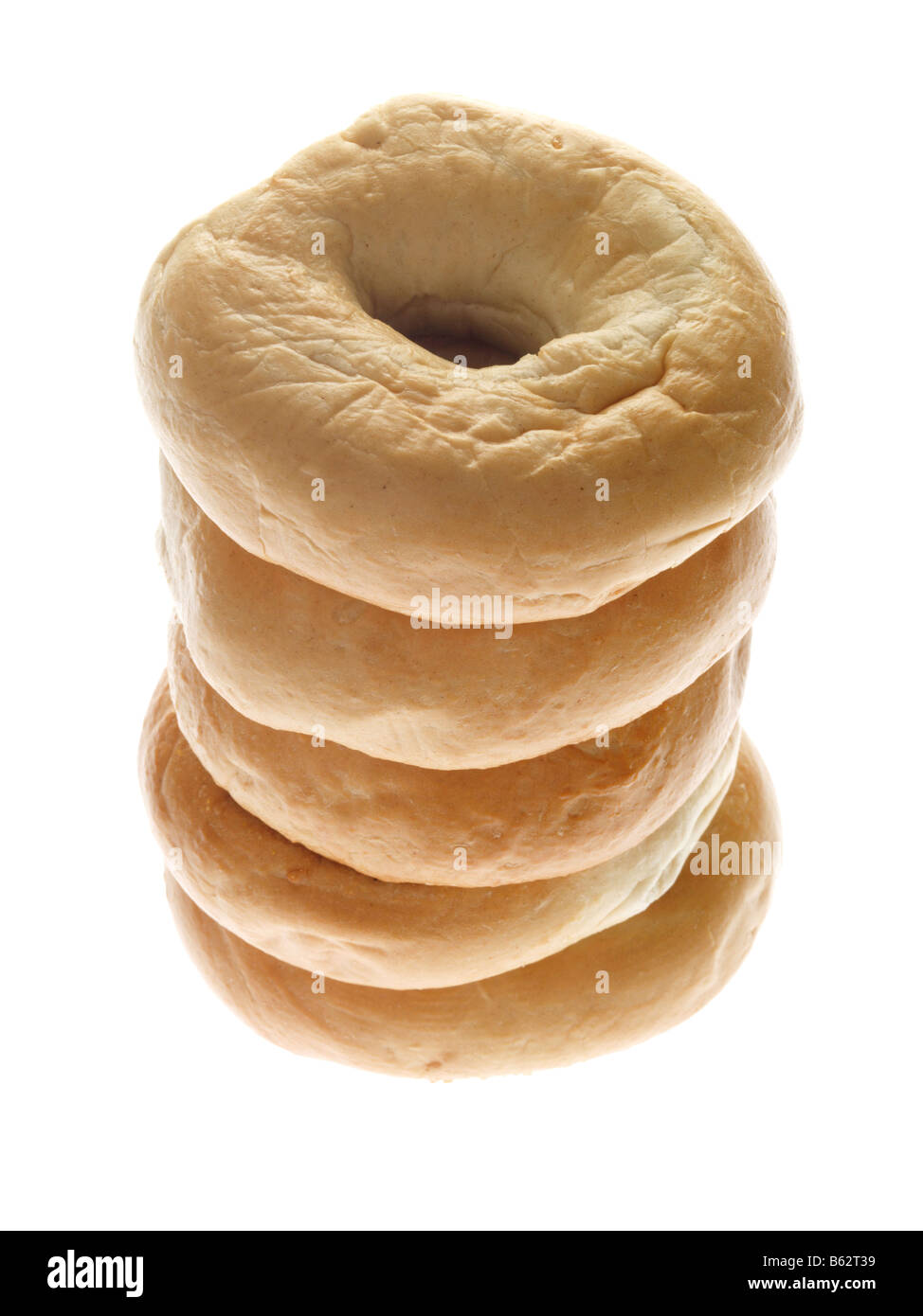 Stack of Bagels Stock Photo
