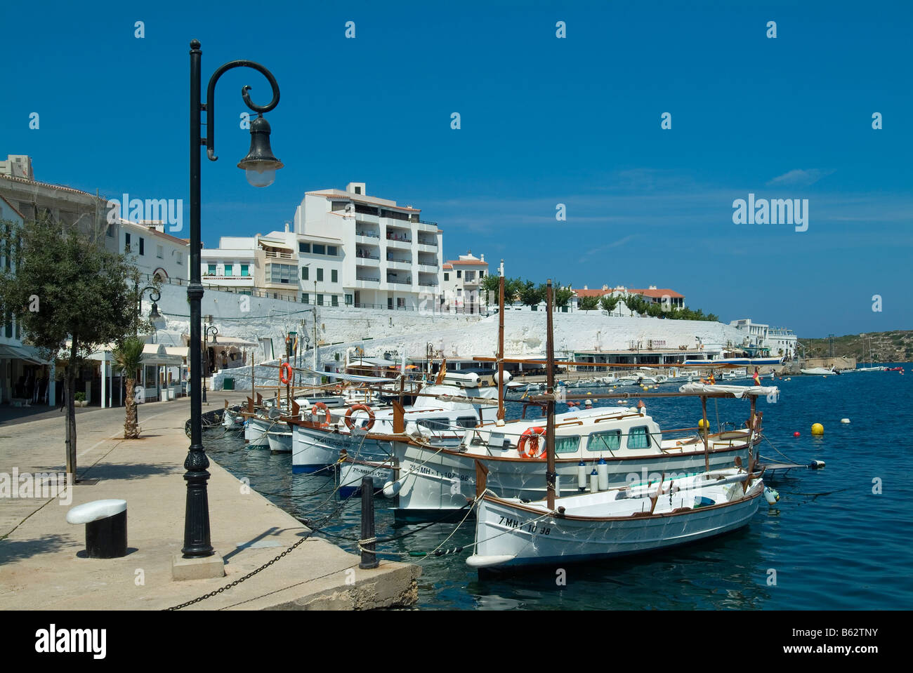 Harbour, Es Castell, Menorca, Baleares, Spain Stock Photo