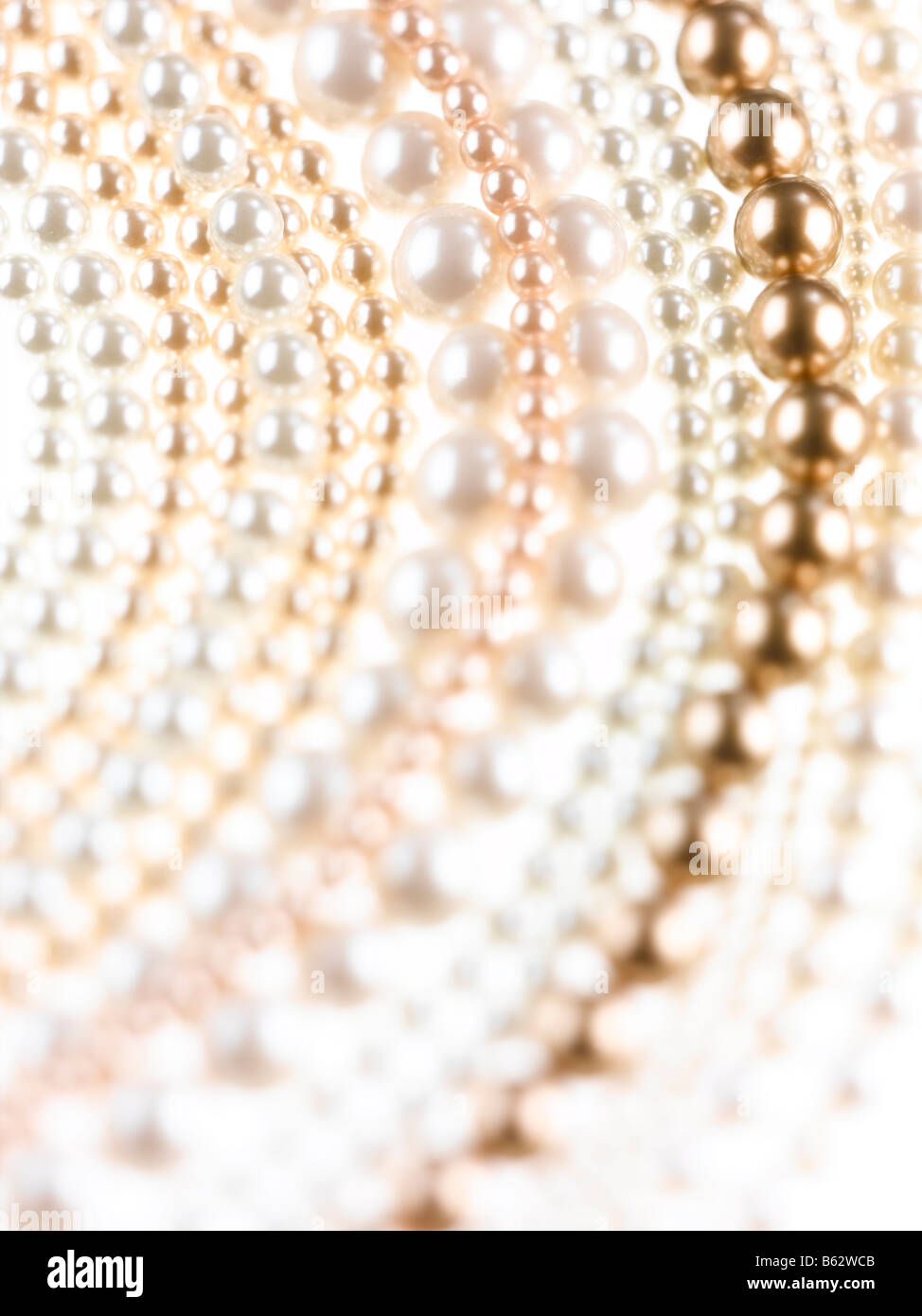 A creative shot of a swirl of Pearls Stock Photo