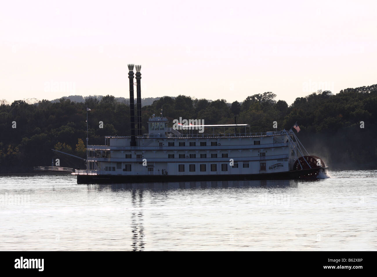 The Showboat Branson Belle paddling on Table Rock Lake Branson Missouri