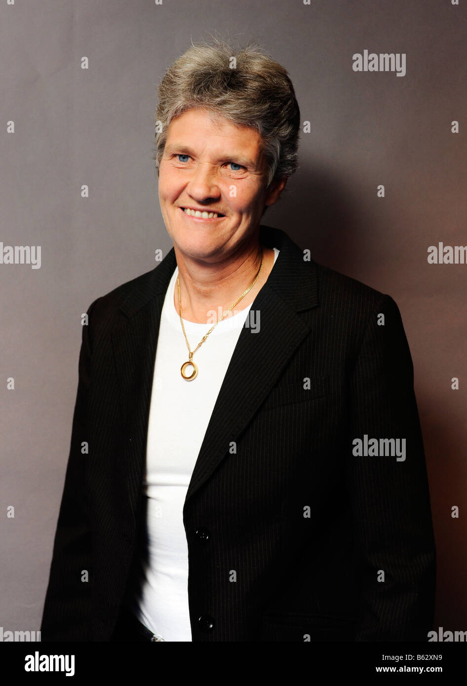 Pia Sundhage swedish soccer coach for the USA Ladies Team Stock Photo