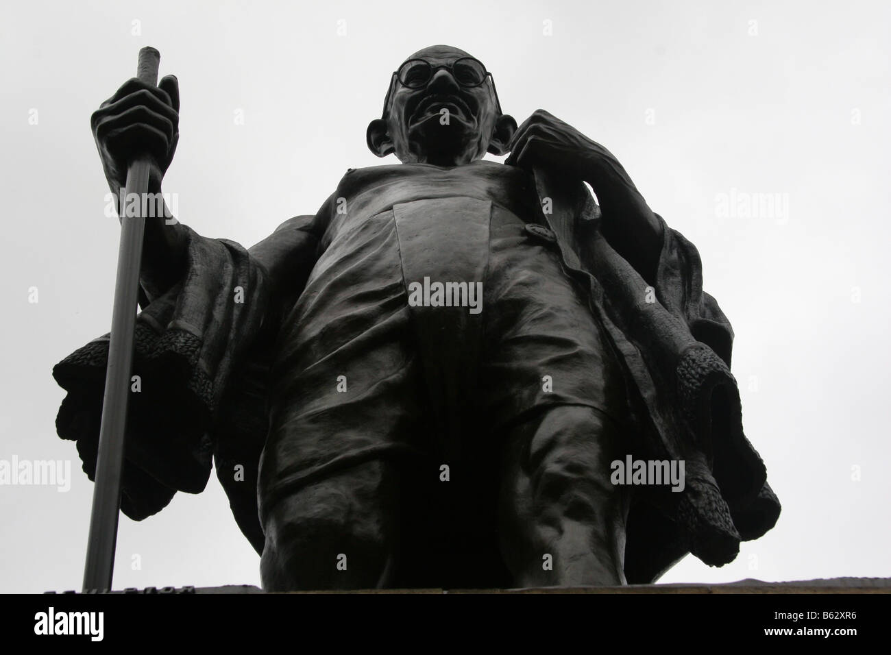 A statue of Mahatma Gandhi in Mumbai, India. Gandhi is regarded by many Indians as the father of the nation. Stock Photo