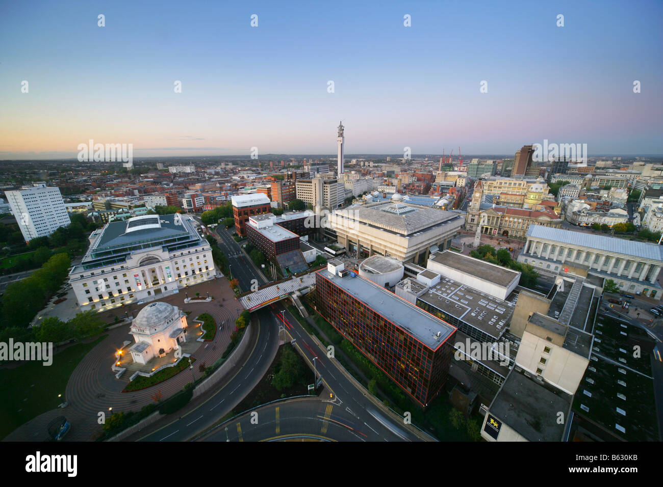 Paradise Circus and Baskerville House in Birmingham City Centre Stock Photo