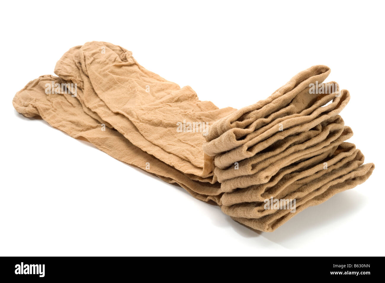 Pile of "knee length" nylon tights Stock Photo