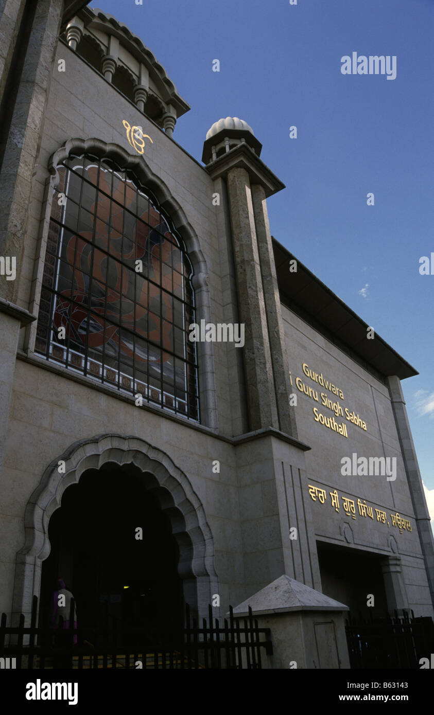 Gurdwara Sri Guru Singh Sabha, Southall West London UK Stock Photo