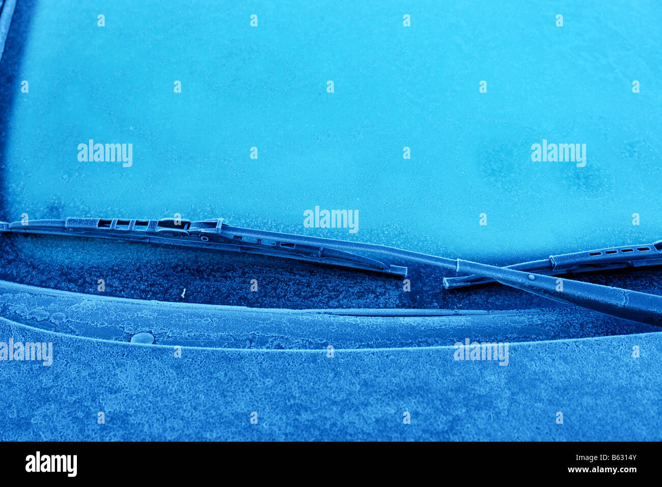 car windshield covered with ice Stock Photo Alamy