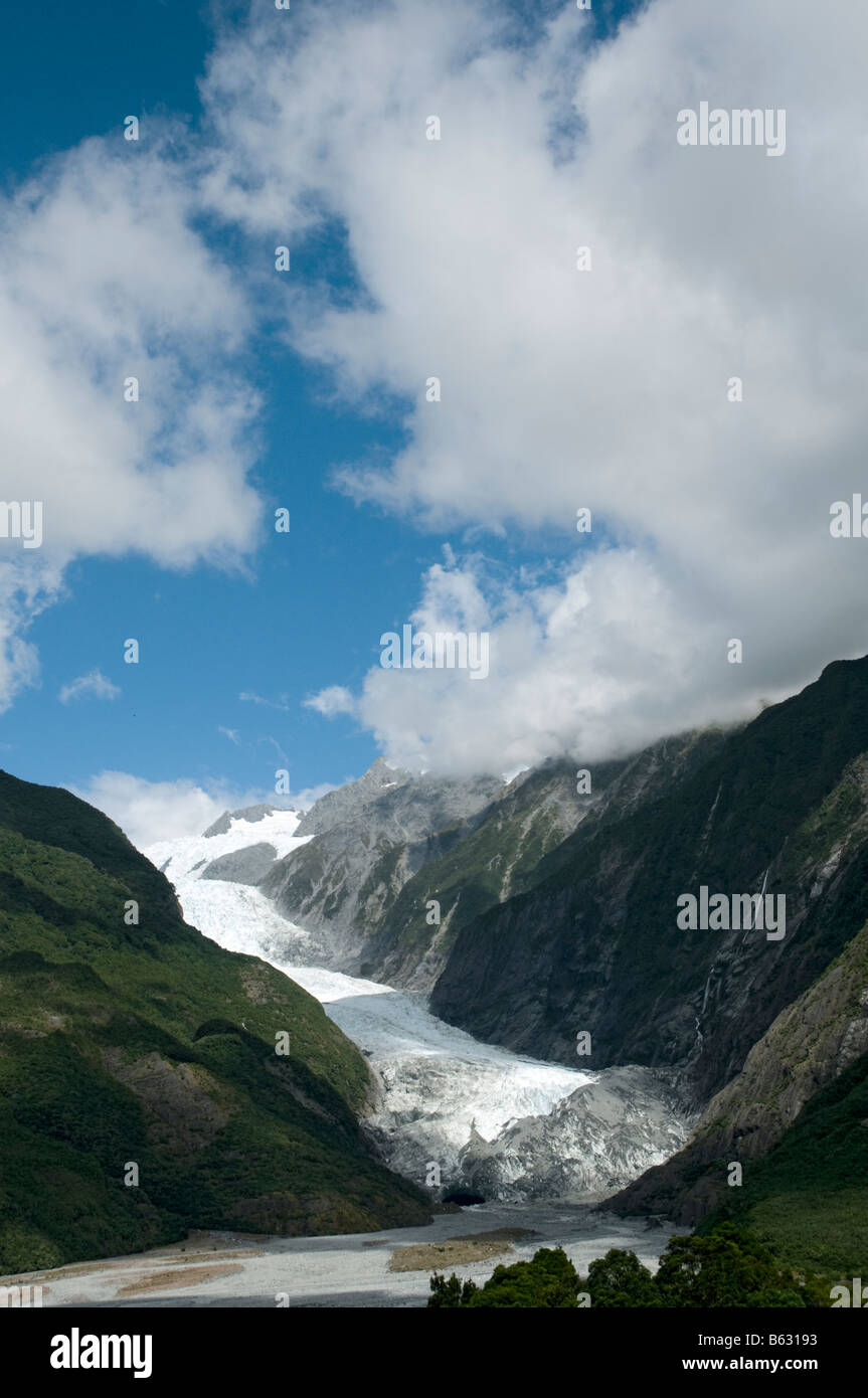 The Franz Josef glacier, South Island, New Zealand Stock Photo