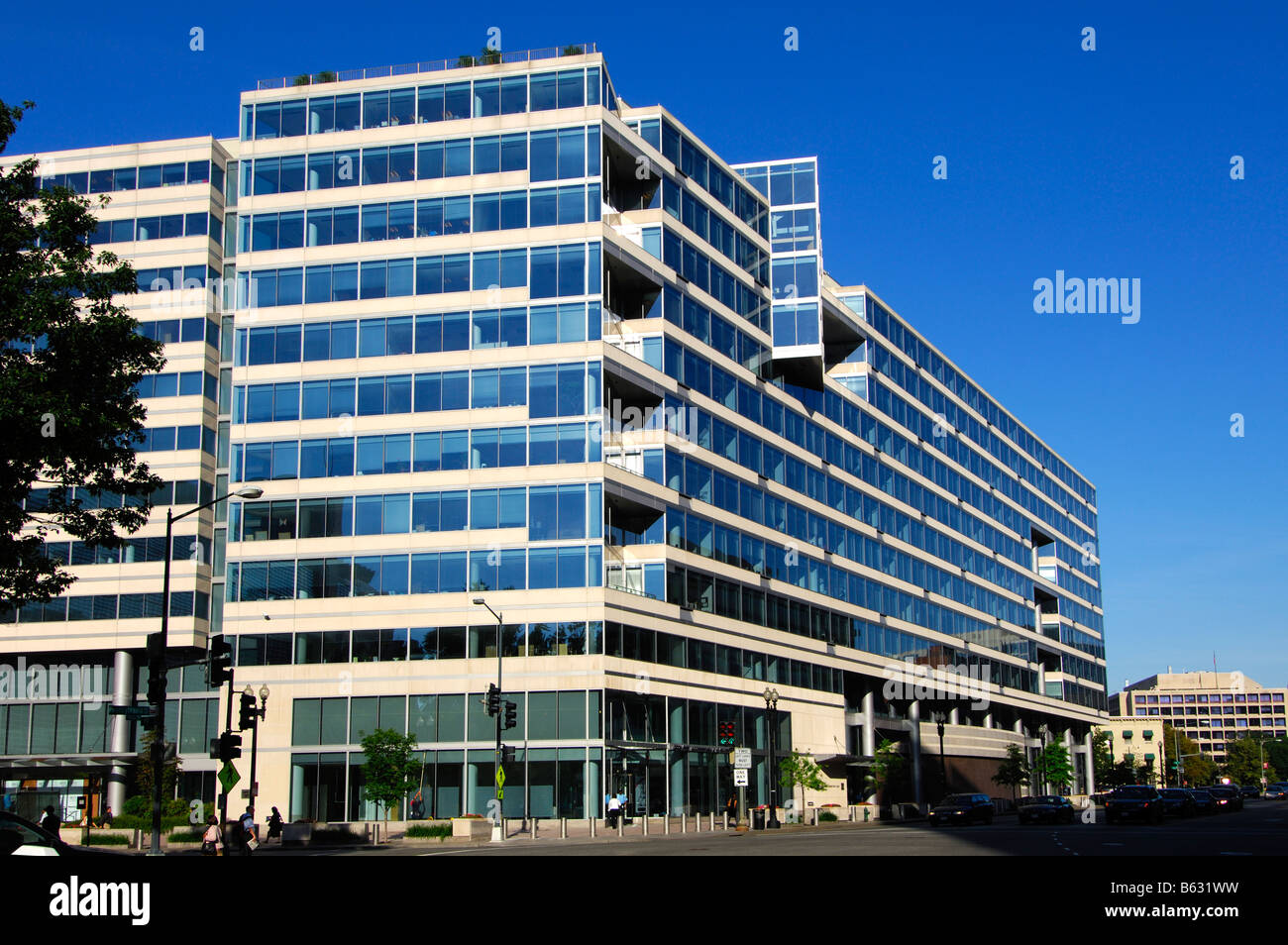 12 story headquarters building of the International Monetary Fund, IMF, Pennsylvania Avenue NW, Washington, DC ,USA Stock Photo